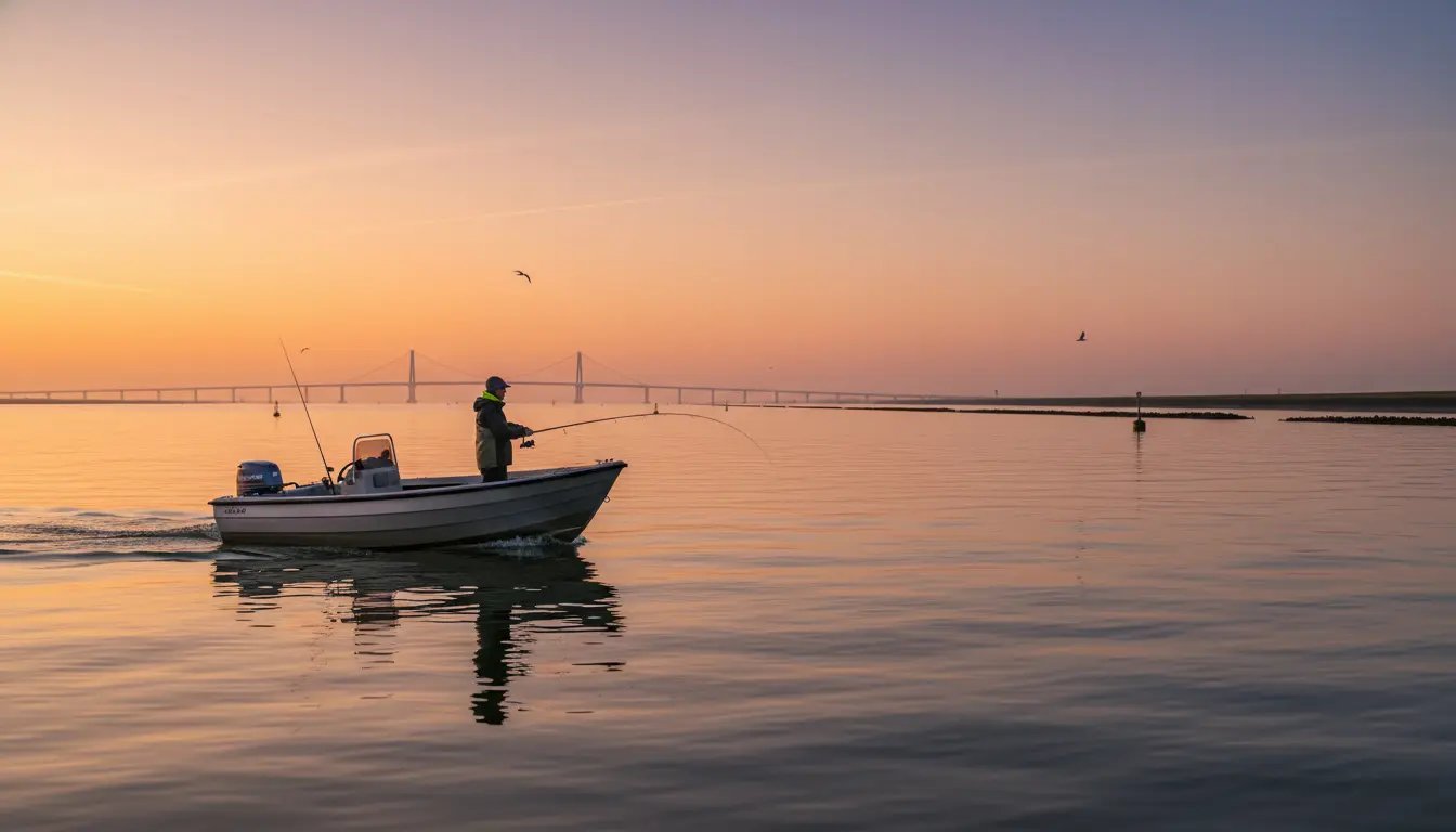 Vissen op Oosterschelde