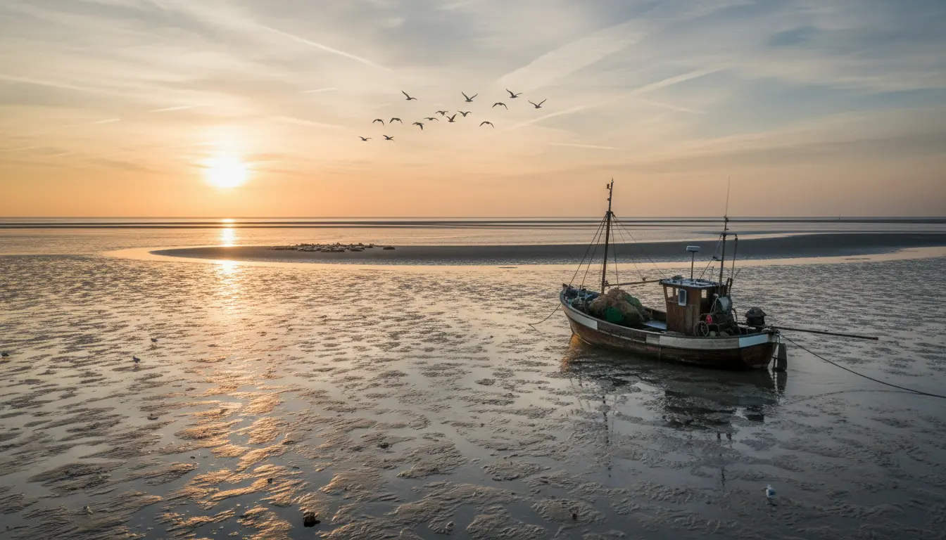 Vissen op Waddenzee