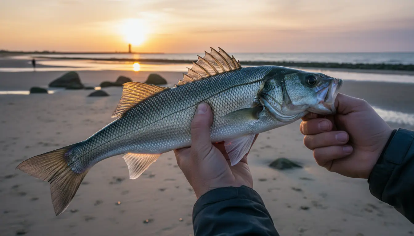 Vissen in Zeeland op Zeebaars