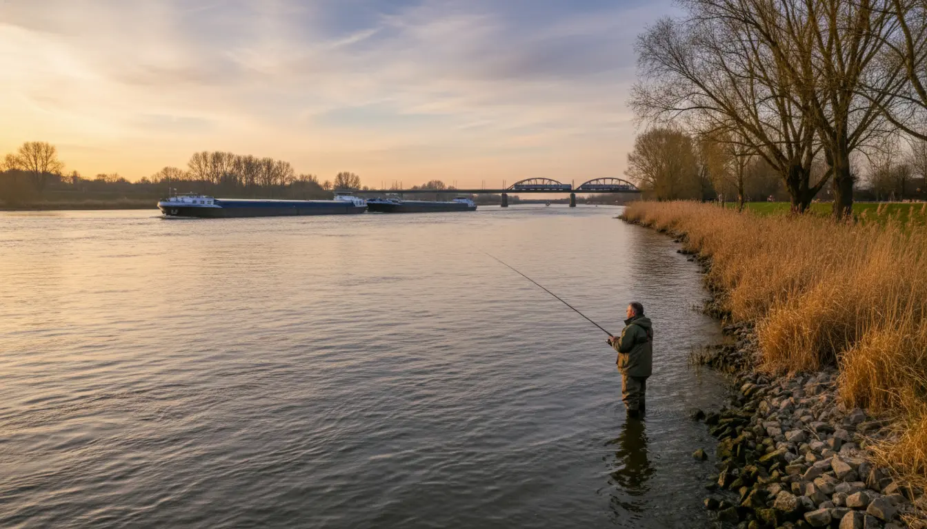 Vissen op de Waal