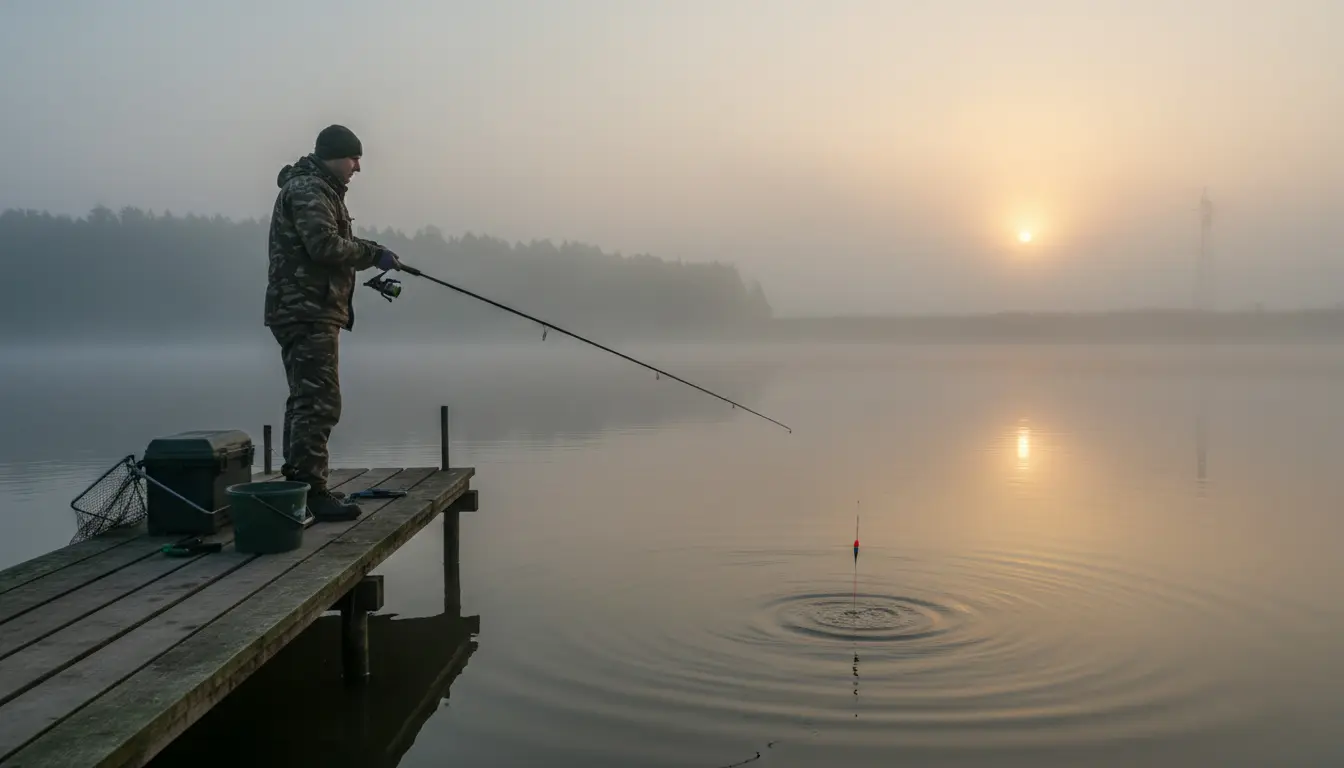 Vissen op Snoekbaars met Dobber
