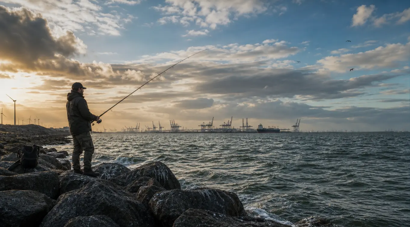 Vissen op de Maasvlakte
