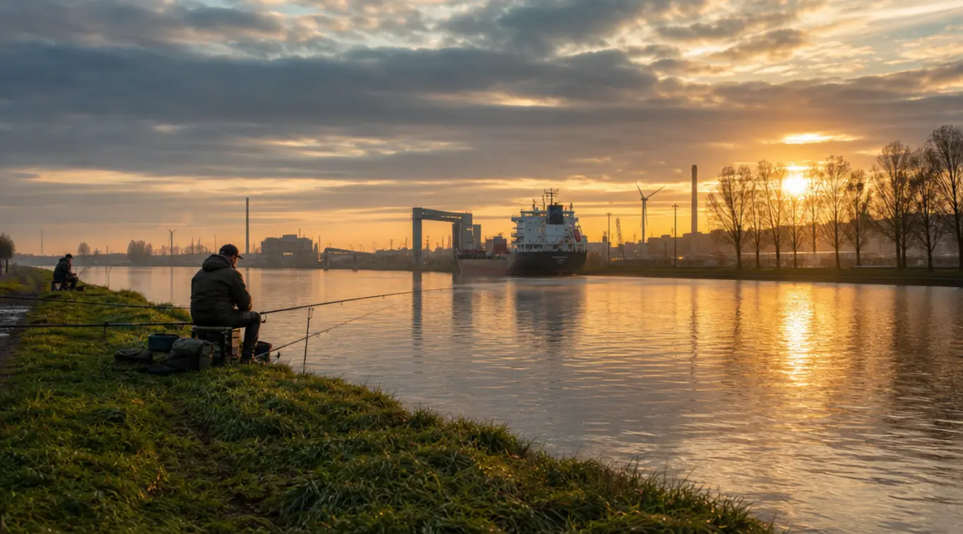 Vissen op Kanaal Gent Terneuzen