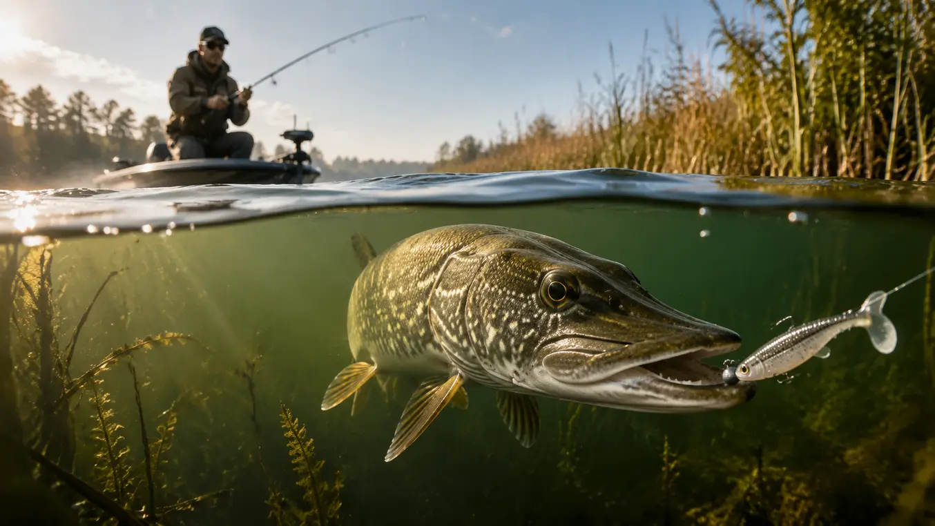 Vissen met Shads op Snoek