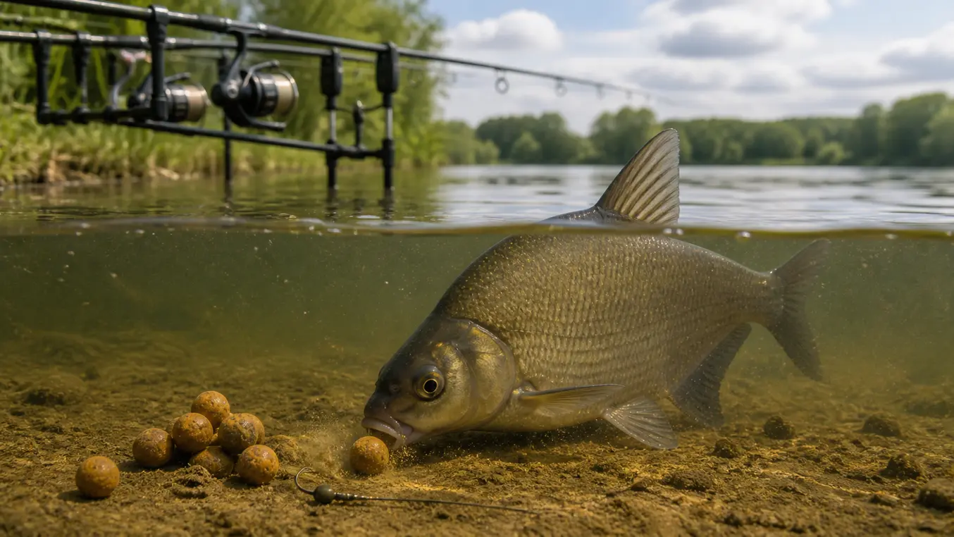 Vissen met Boilies op Brasem